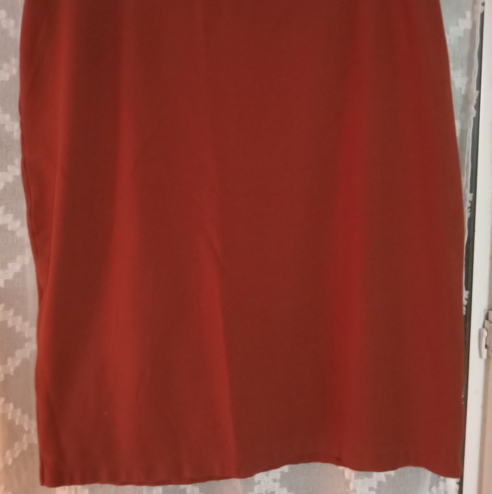 Nine West Burnt Orange-Red Classic Pencil Skirt